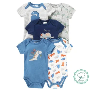 5pcs Baby Boy Triangle Rompers