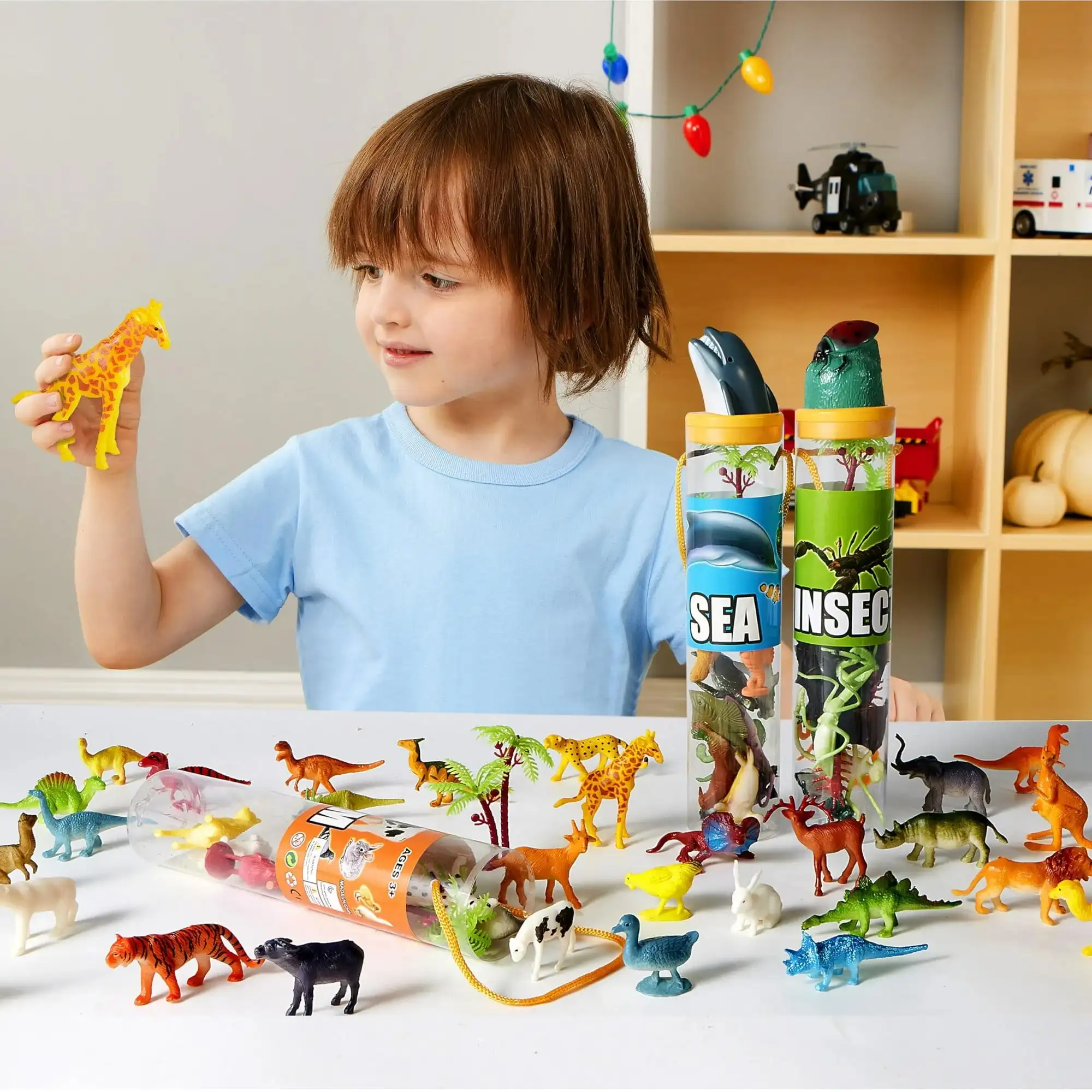 69Pcs Small Animal Figures Assorted Mini Plastic Animal Toy - Image 4