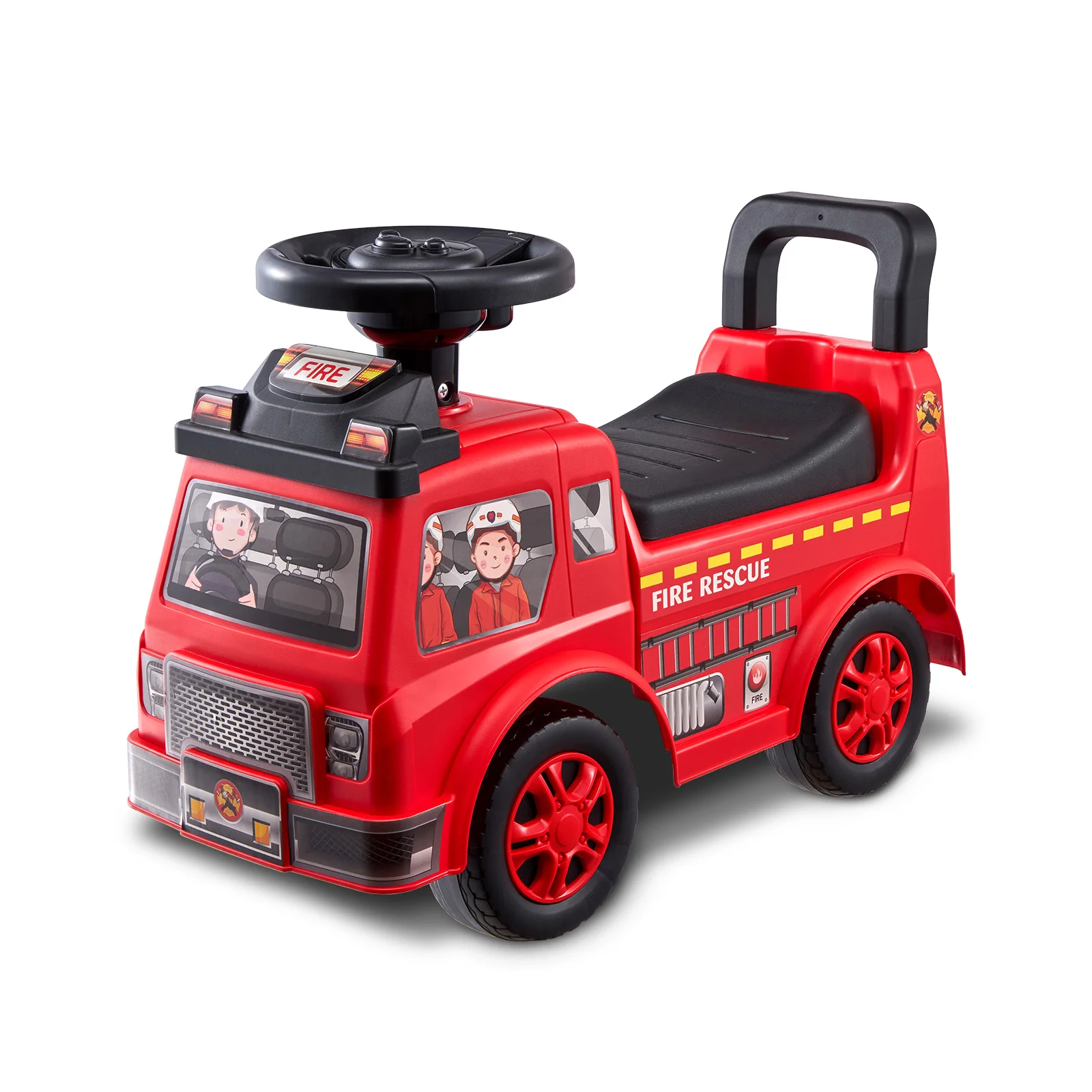 Ride On Push Car Kids Ride On Car with Music Steering Wheel & Under Seat Storage - Image 1