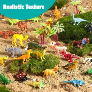 69Pcs Small Animal Figures Assorted Mini Plastic Animal Toy - Thumbnail Image 2