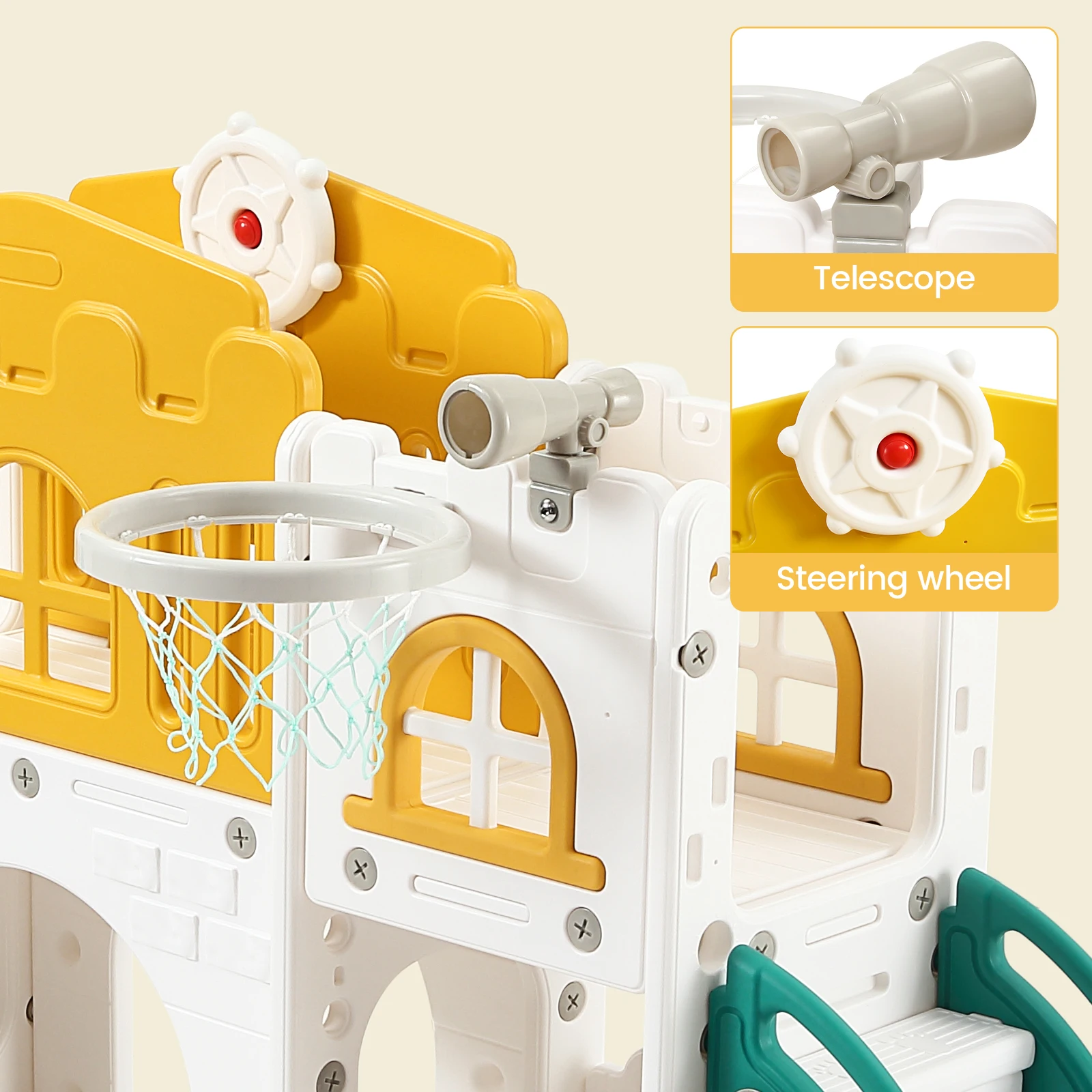 8 in 1 Toddler Slide Indoor Playground - Image 6