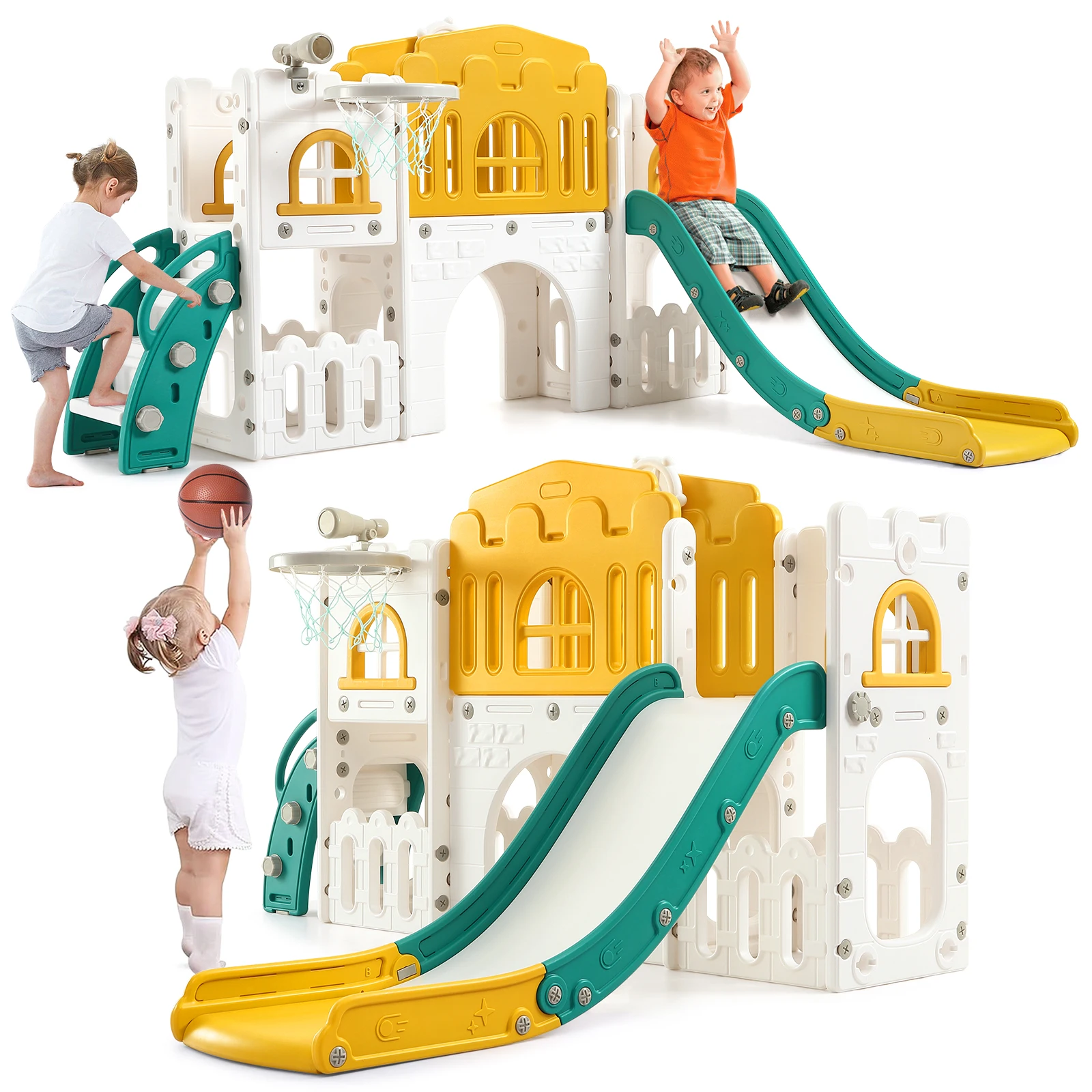 8 in 1 Toddler Slide Indoor Playground - Image 2