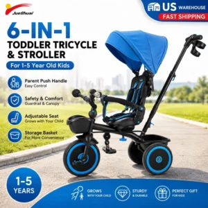 Toddler Tricycle & Stroller  6-in-1 Kids Trike
