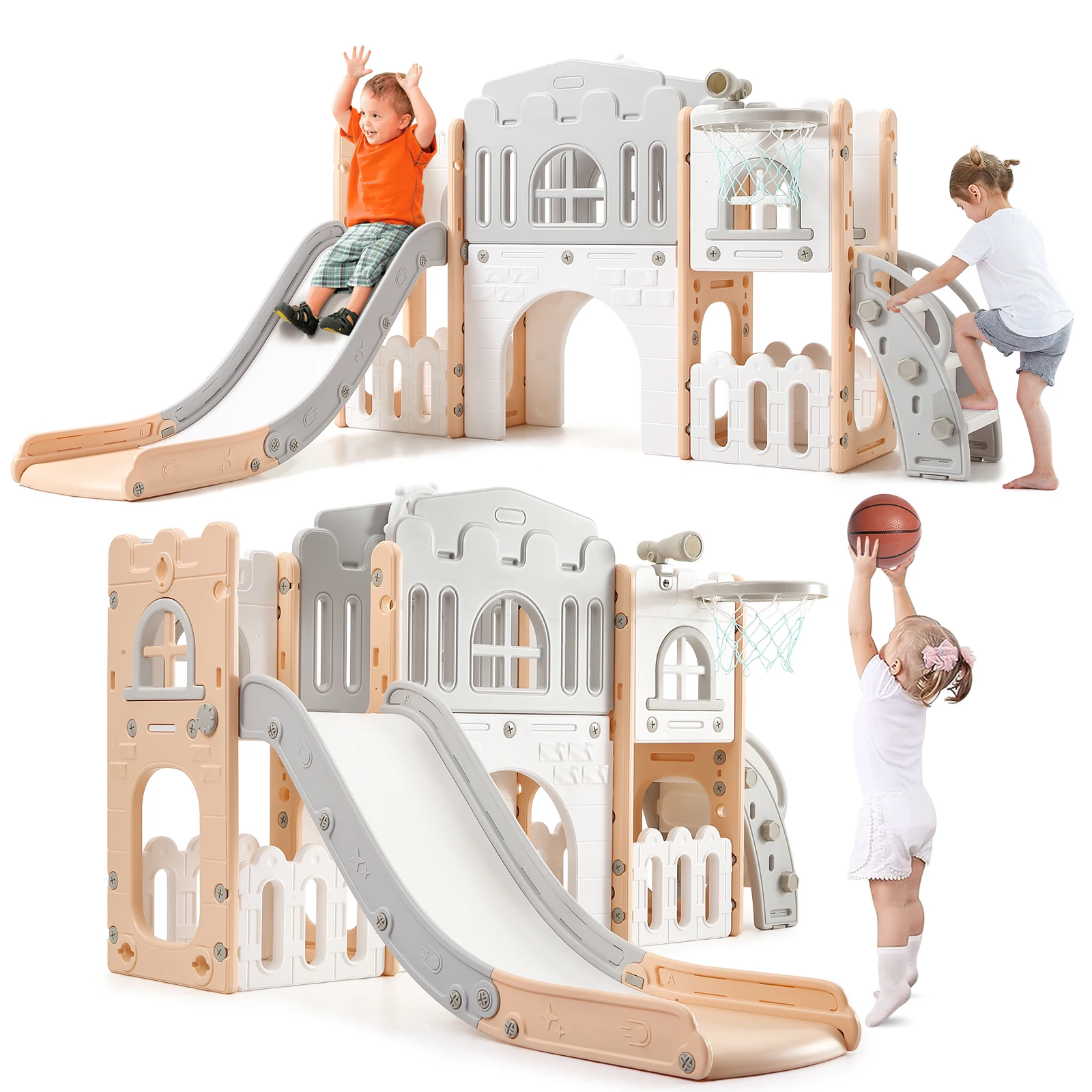 8 in 1 Toddler Slide Indoor Playground - Image 4